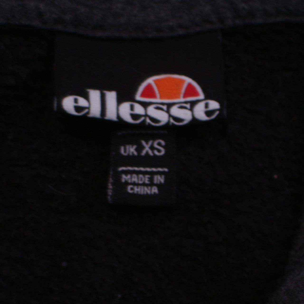 Ellesse Mens Black XS Pullover Logo Hoodie with Drawstrings