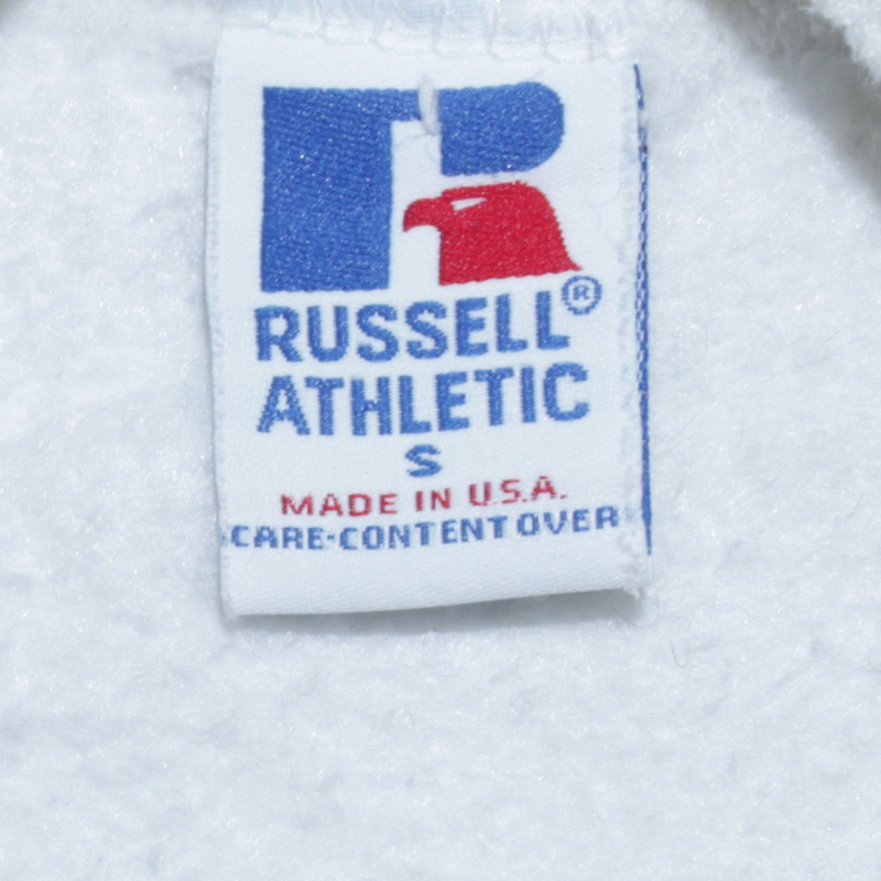 Russell Athletic Women White Christmas Santa Print Pullover Sweatshirt S