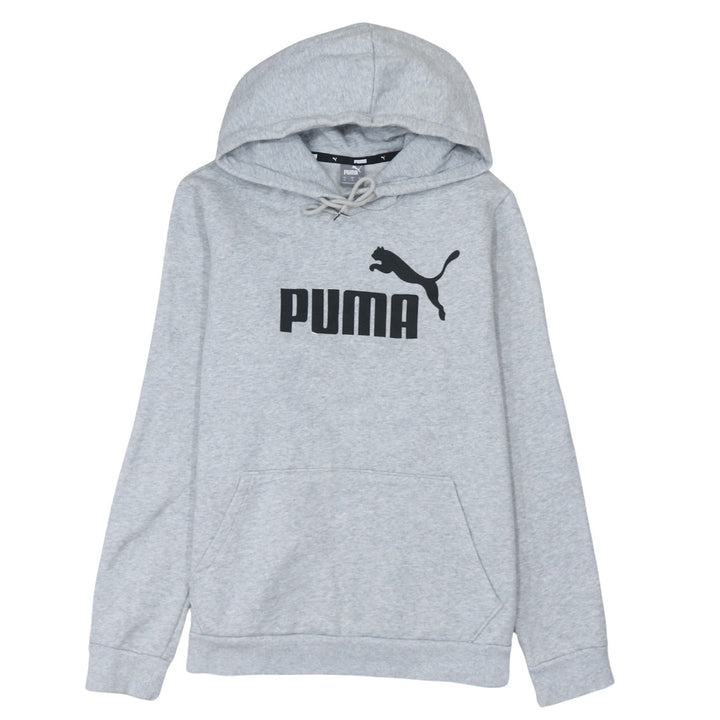 Puma Men's Grey Pullover Hoodie Medium Regular Fit Sportswear