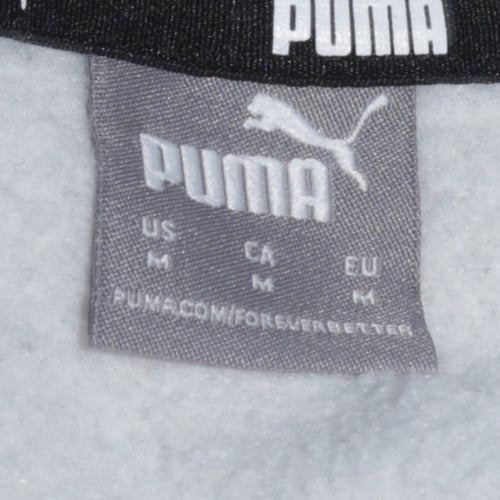 Puma Men's Grey Pullover Hoodie Medium Regular Fit Sportswear