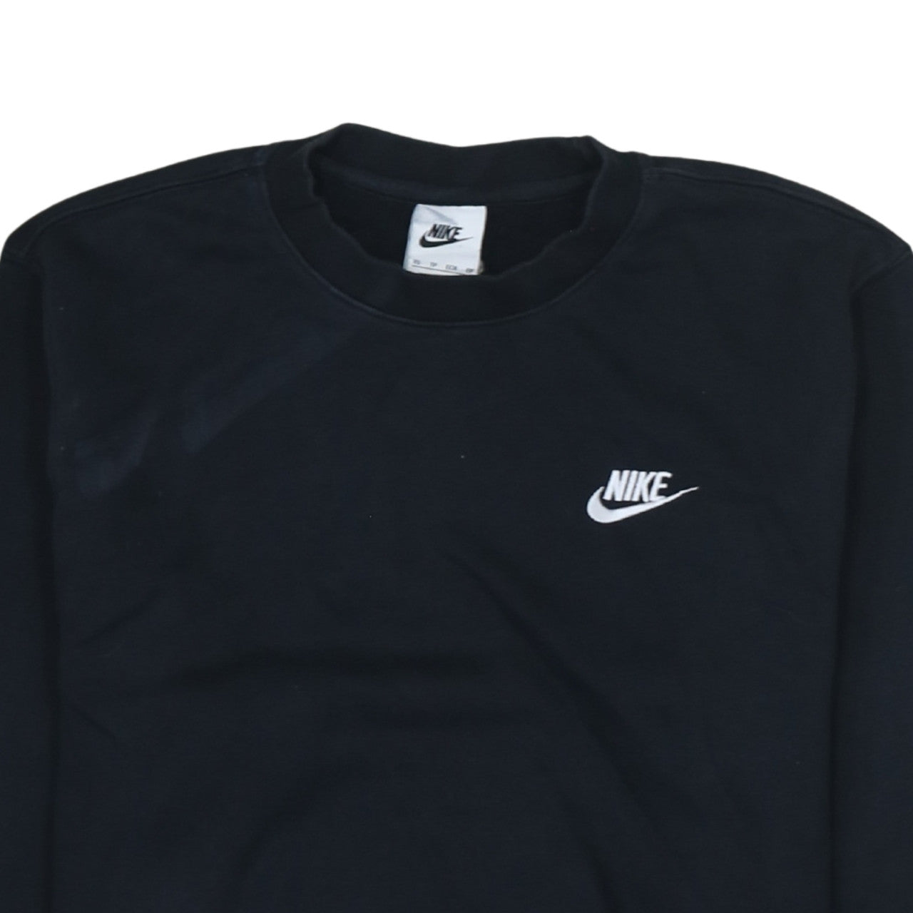 Nike Men's Black XS Crew Neck Logo Pullover Sweatshirt