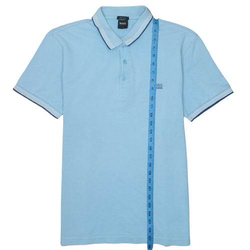 Hugo Boss Men's Blue Regular Fit Cotton Polo Shirt XL