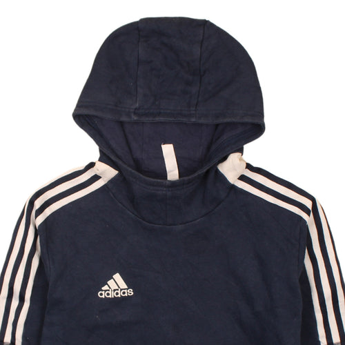 Adidas Boys Navy Blue Pullover Hoodie Sweatshirt Size 13-14 Years