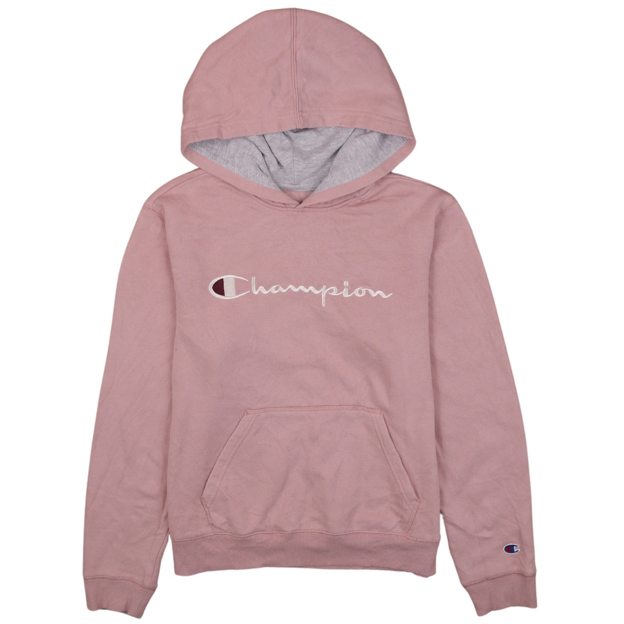 Champion Women Pink Pullover Hoodie XL Embroidered Logo Sweatshirt