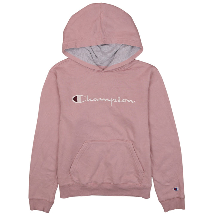 Champion Women Pink Pullover Hoodie XL Embroidered Logo Sweatshirt
