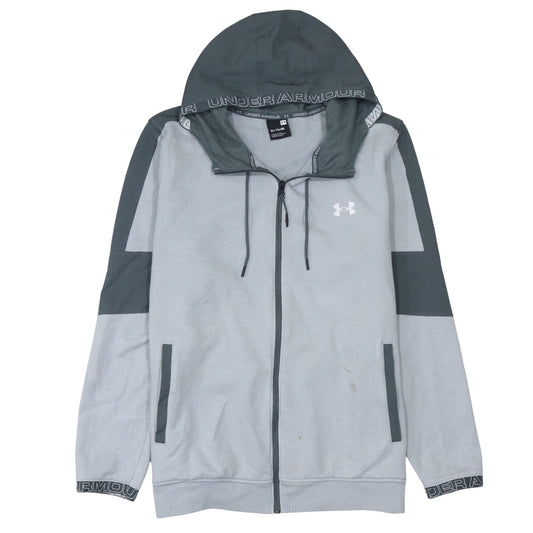 Under Armour Men’s Grey Full Zip Hoodie XL Sports Fleece Zip Up