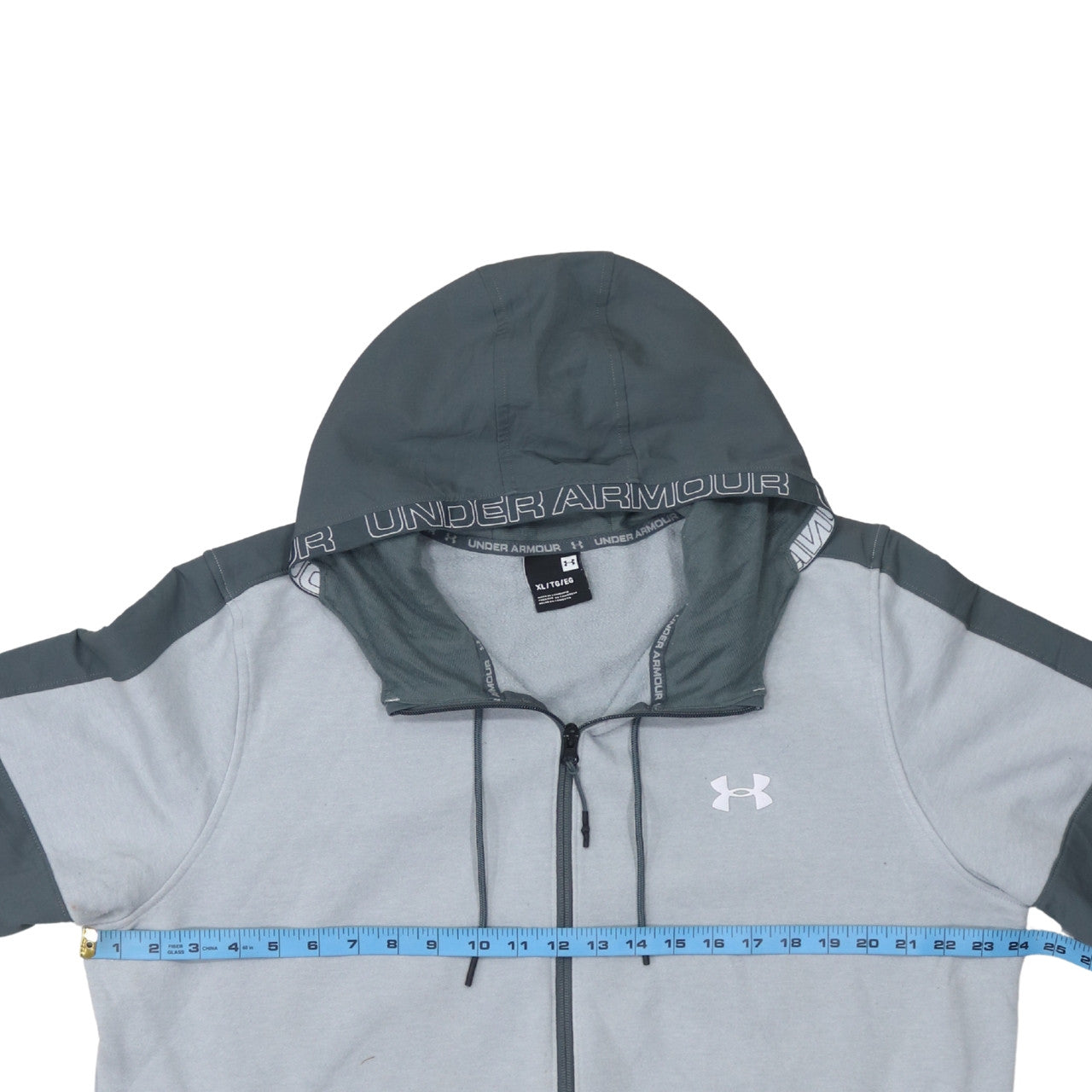 Under Armour Men’s Grey Full Zip Hoodie XL Sports Fleece Zip Up
