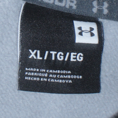 Under Armour Men’s Grey Full Zip Hoodie XL Sports Fleece Zip Up