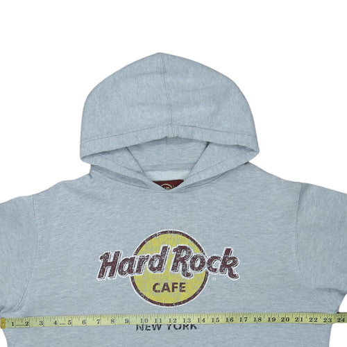 Hard Rock Cafe Women's Grey Pullover Hoodie Large Cotton Blend
