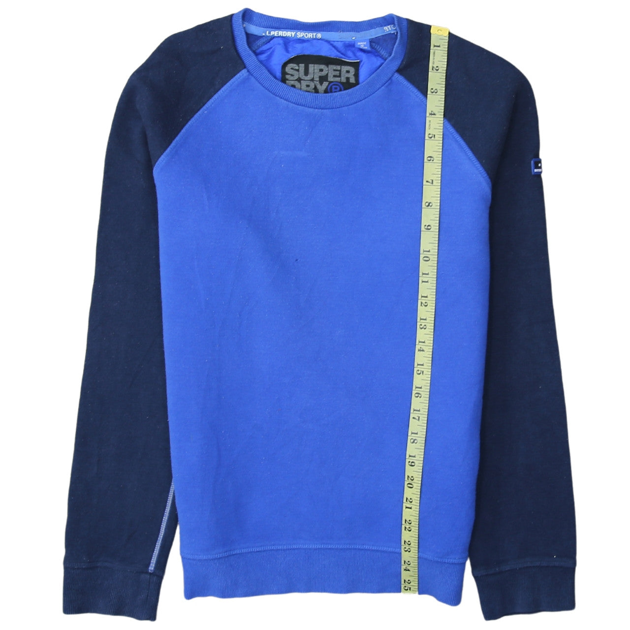 Superdry Men Blue L Crew Neck Pullover Sport Sweatshirt