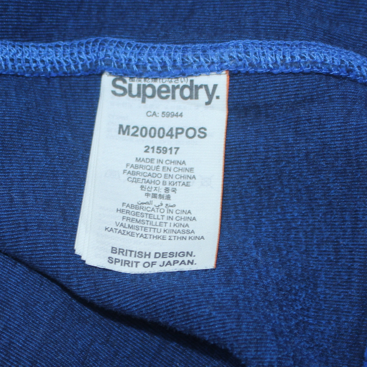Superdry Men Blue L Crew Neck Pullover Sport Sweatshirt