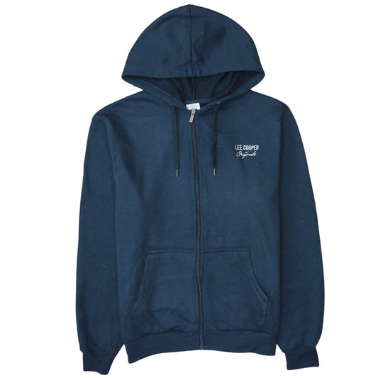 Lee Cooper Men’s Blue Full Zip Hoodie Size L Regular Fit