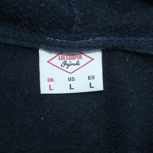 Lee Cooper Men’s Blue Full Zip Hoodie Size L Regular Fit