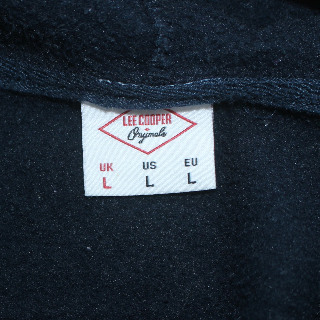 Lee Cooper Men’s Blue Full Zip Hoodie Size L Regular Fit