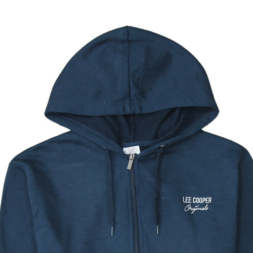Lee Cooper Men’s Blue Full Zip Hoodie Size L Regular Fit
