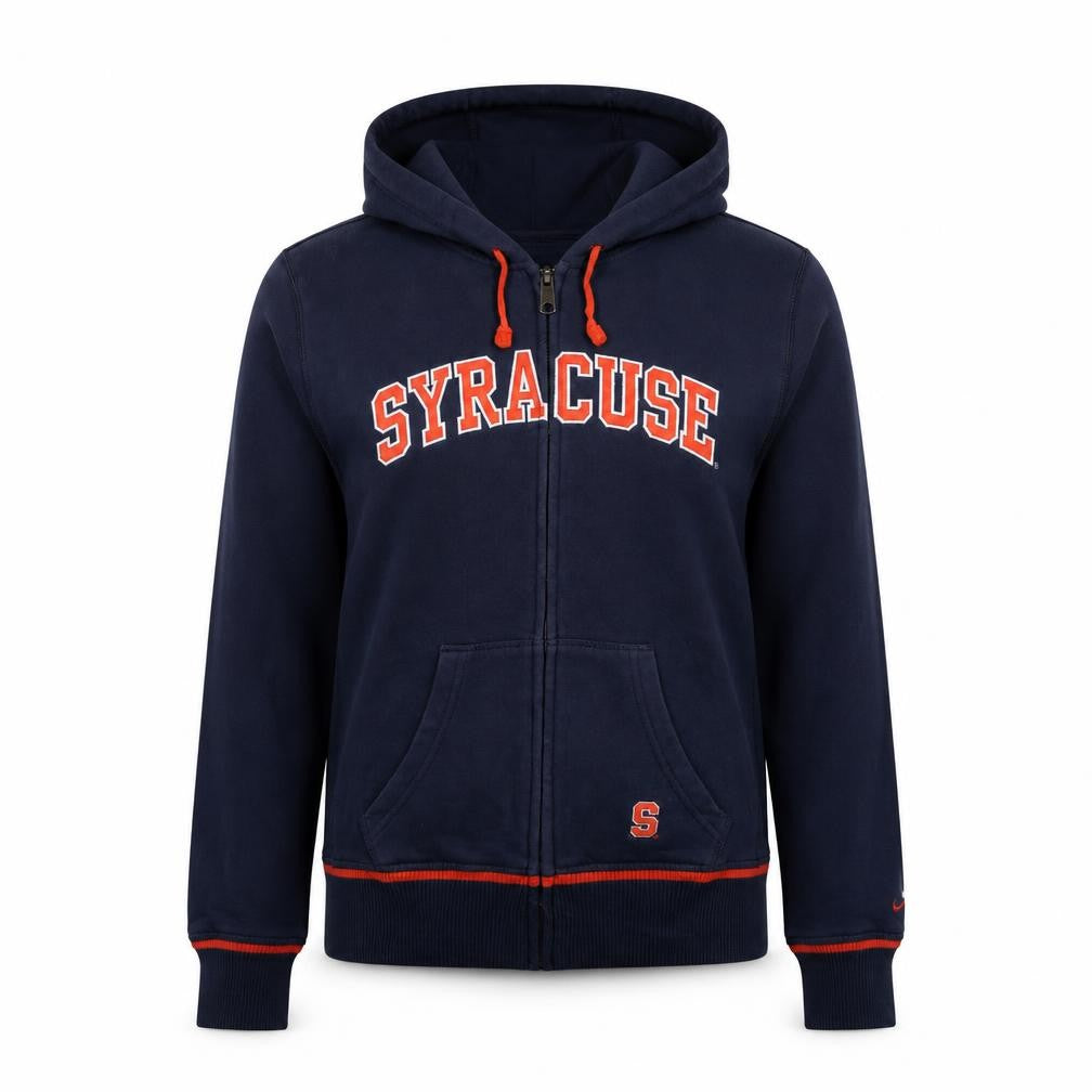 Nike Women's Navy Syracuse Full Zip Hoodie UK 8/10 Small