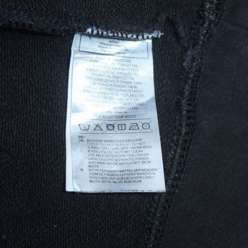 Adidas Womens Black Pullover Hoodie UK 8 Cotton Blend Logo Sweatshirt