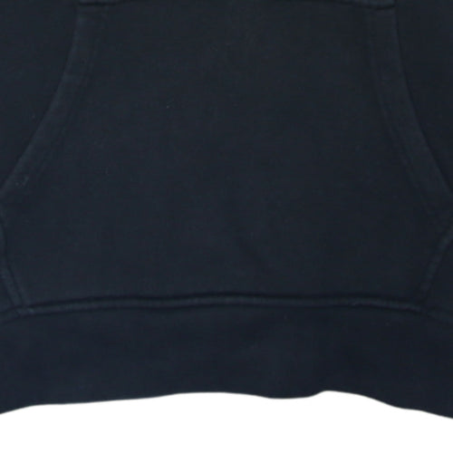 Adidas Womens Black Pullover Hoodie UK 8 Cotton Blend Logo Sweatshirt