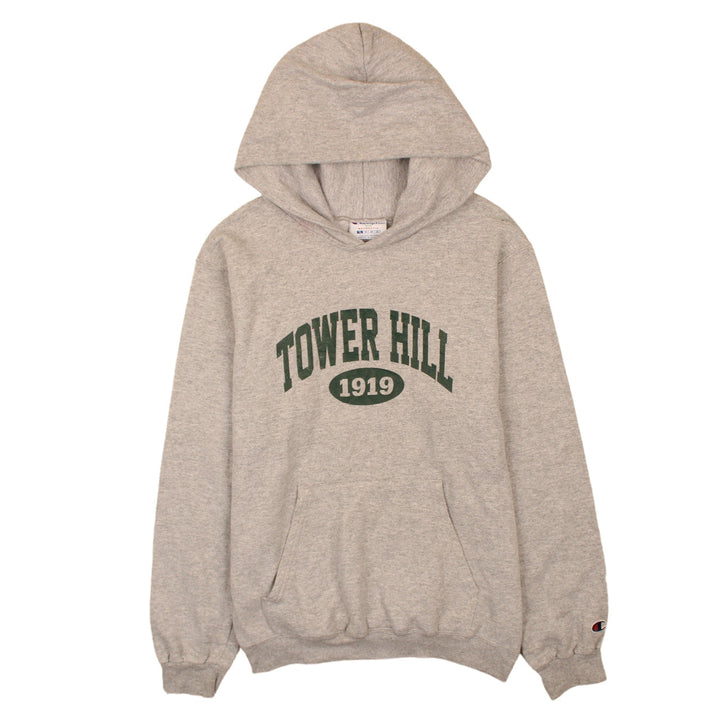 Champion Boys Grey Pullover Hoodie L Tower Hill 1919 Graphic Sweatshirt