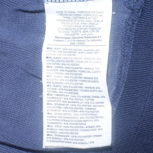 Nike Men's Blue Bomber Jacket Size S Full Zip PSG Sportswear