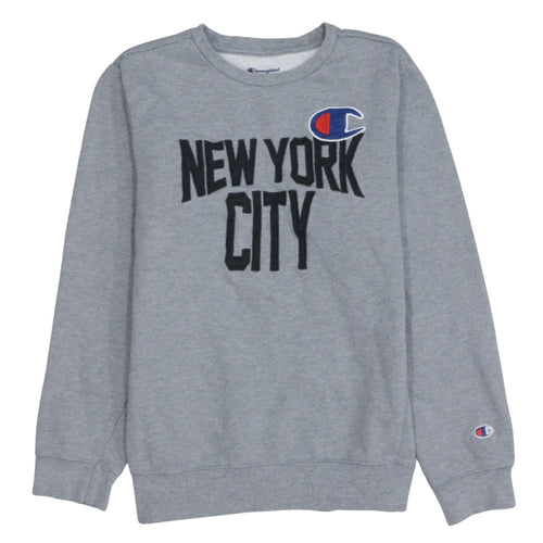 Champion Womens Grey XL Pullover Sweatshirt New York City Crew Neck