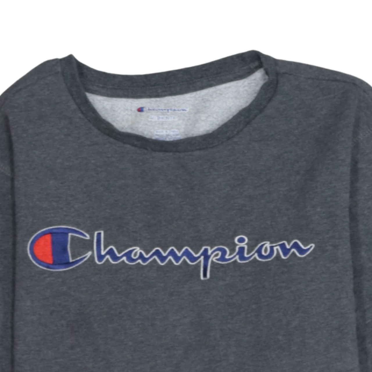 Champion Women's Grey Cotton Blend Pullover Sweatshirt Size L