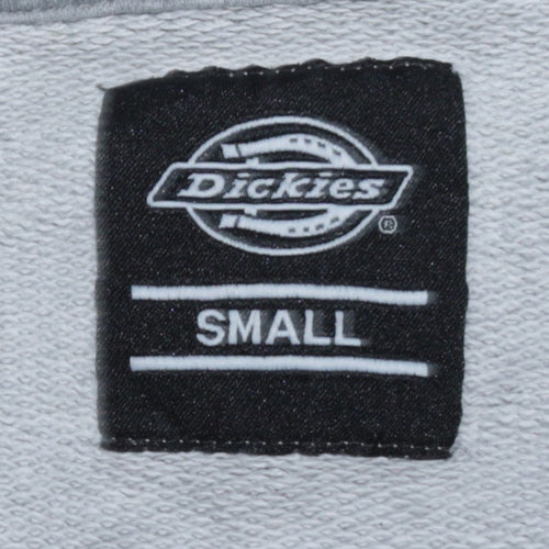 Dickies Men Grey Small Pullover Sweatshirt Graphic Crew Neck