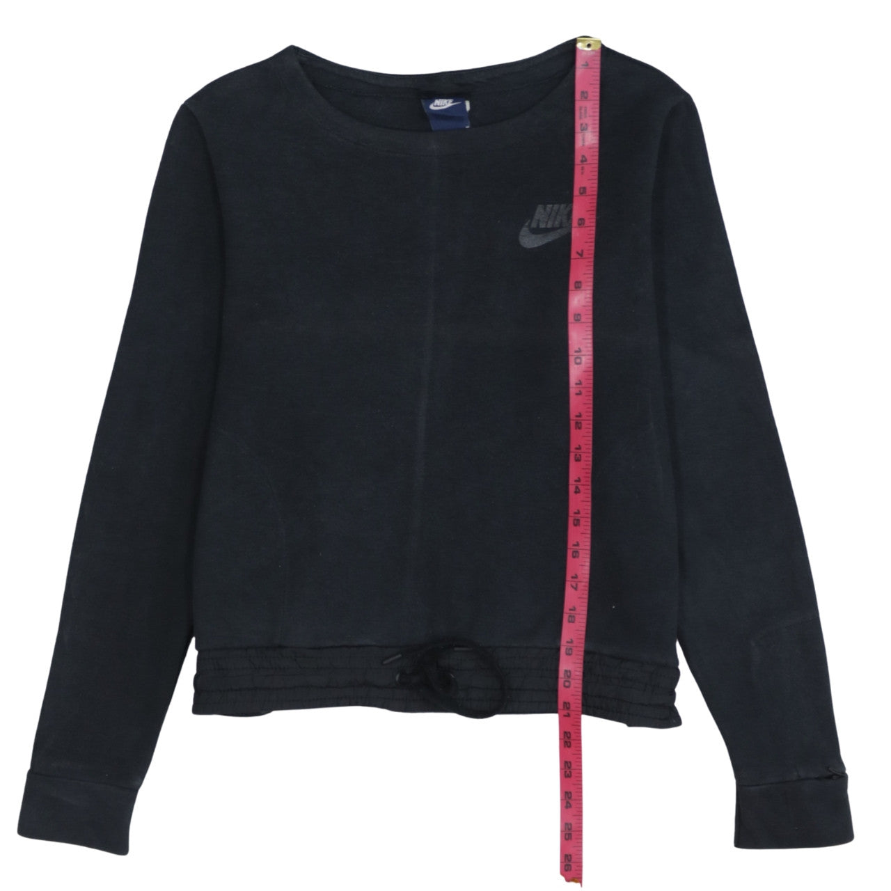 Nike Women Black Medium Pullover Sweatshirt with Drawstring Hem