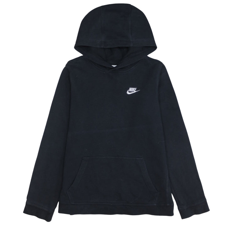 Nike Boys Black Pullover Hoodie XL (158-170cm) Fleece Lined Sweatshirt