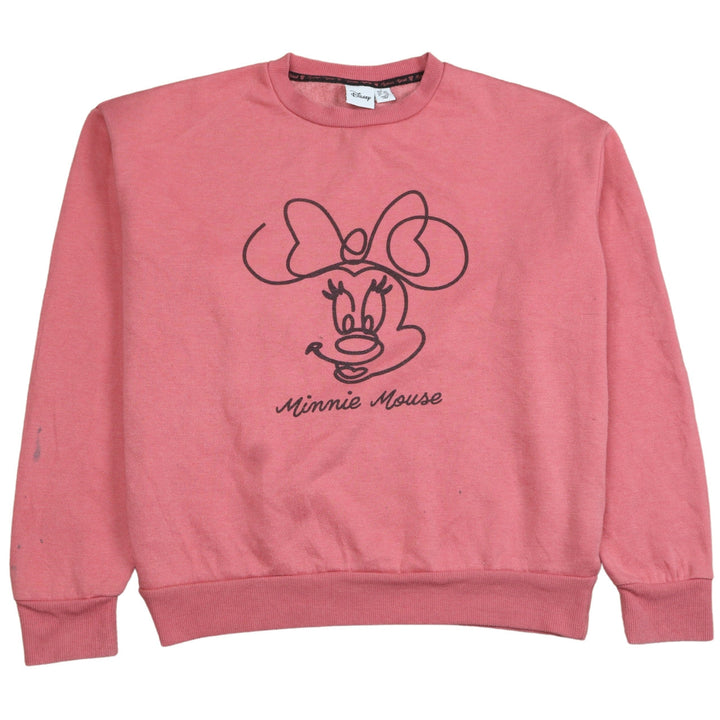 Disney Women’s Pink Minnie Mouse Graphic Crew Neck Sweatshirt Size 12
