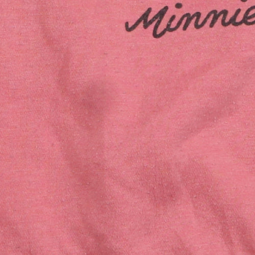 Disney Women’s Pink Minnie Mouse Graphic Crew Neck Sweatshirt Size 12