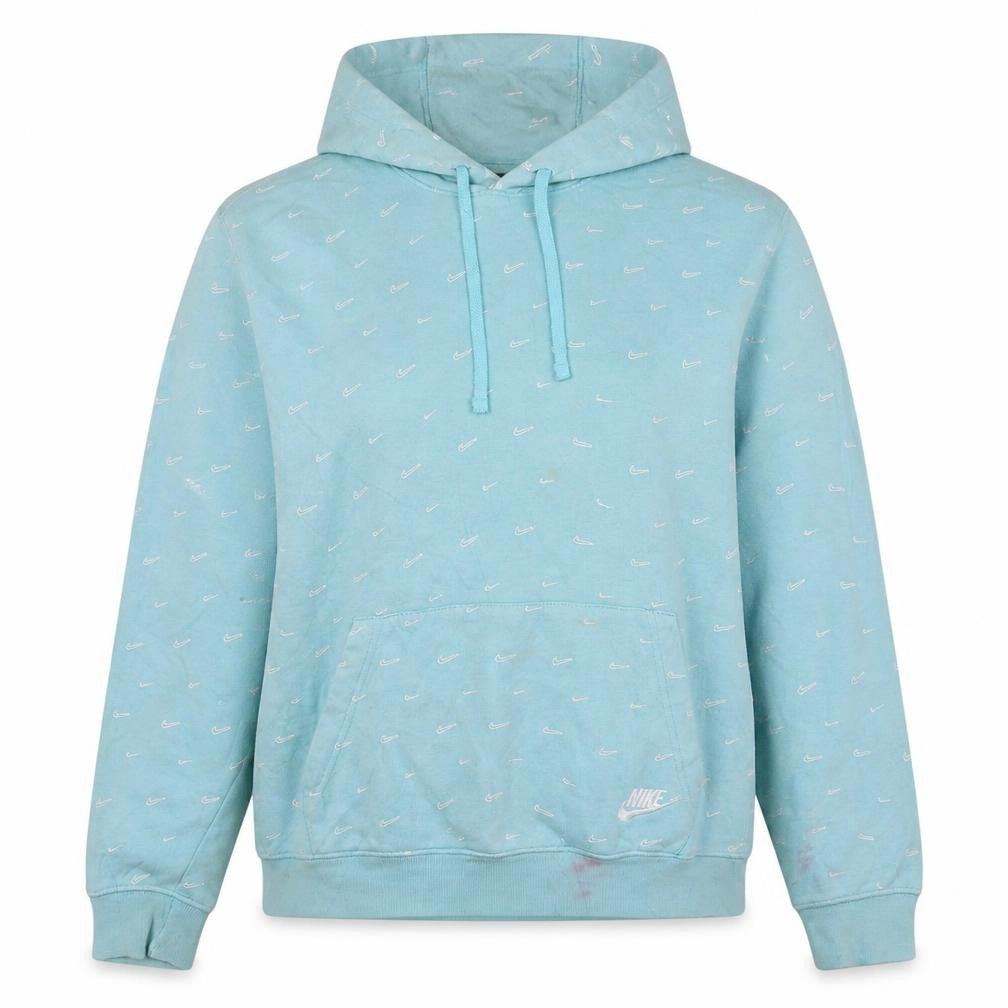 Nike Women’s Blue Pullover Hoodie XL Logo Print Casual Sweatshirt