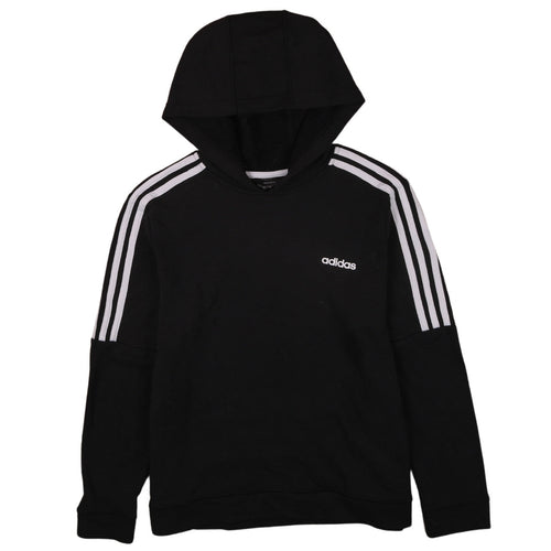 Adidas Womens Black Pullover Hoodie L 16-18 Casual Hooded Sweatshirt