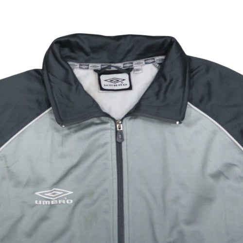 Umbro Men's Grey XL Track Jacket Full Zip Polyester Sportswear