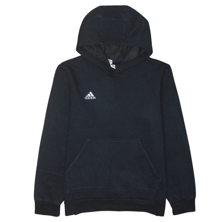 Adidas Boys Black Pullover Hoodie 13-14 Years Fleece Sweatshirt