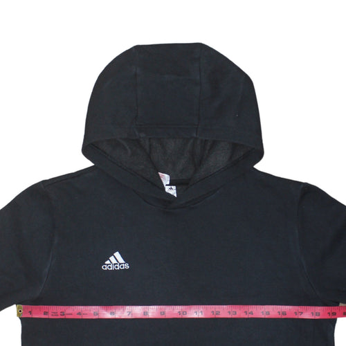 Adidas Boys Black Pullover Hoodie 13-14 Years Fleece Sweatshirt