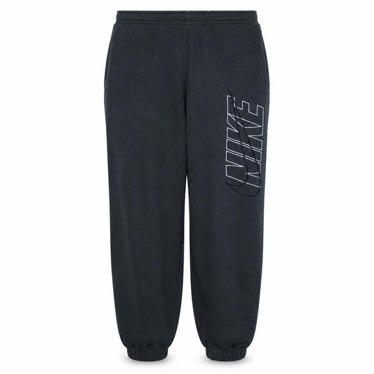 Front view of Nike Men's Black Fleece Sweatpants, size L, Regular Fit