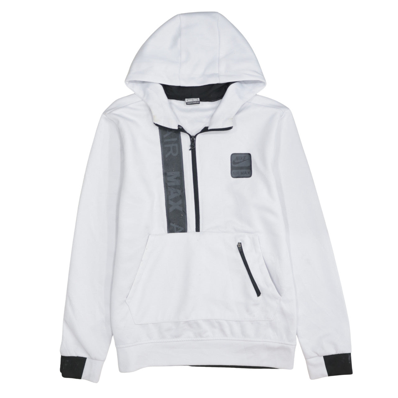 Nike Men White Air Max Hoodie M Pullover 1/4 Zip Sportswear