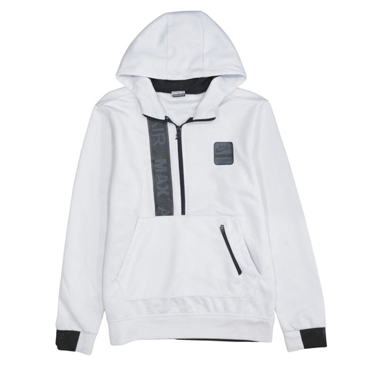 Nike Men White Air Max Hoodie M Pullover 1/4 Zip Sportswear