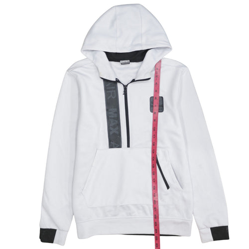 Nike Men White Air Max Hoodie M Pullover 1/4 Zip Sportswear