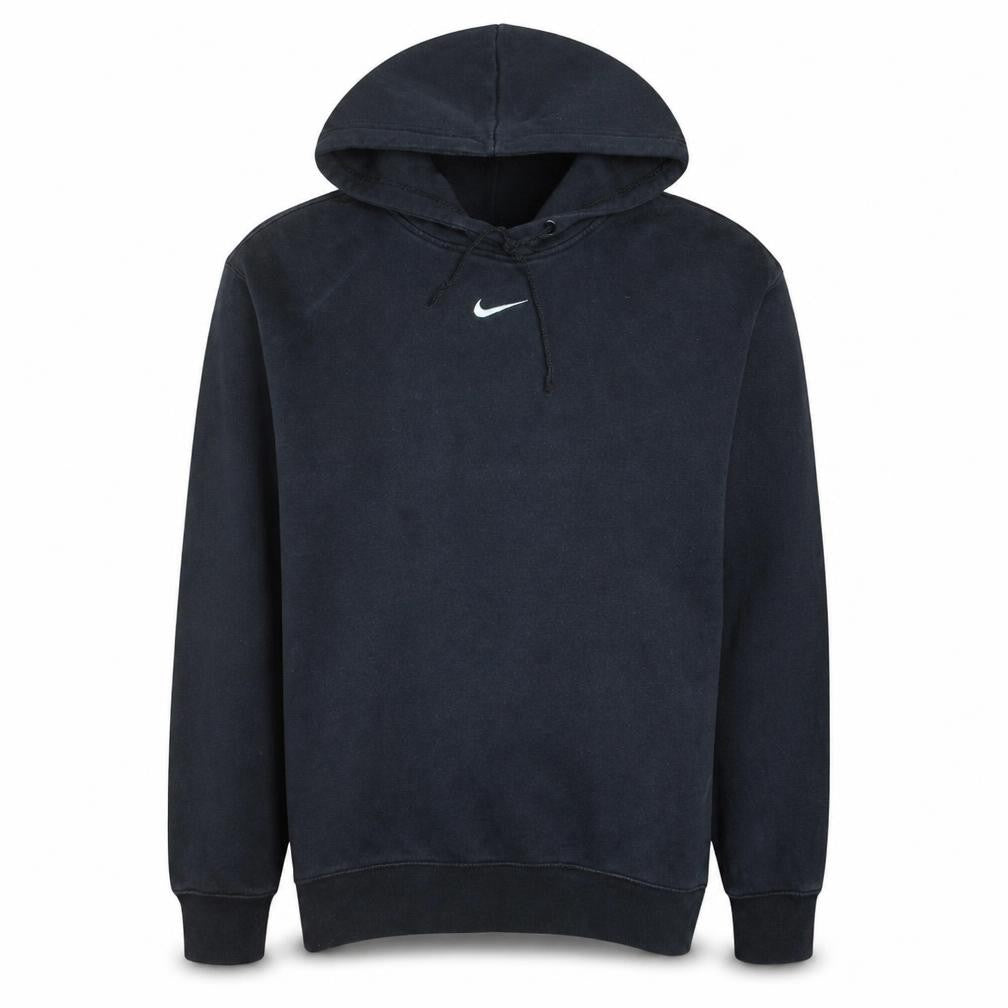 Front view of Nike Men's Black Pullover Hoodie Small Hooded Fleece Sweatshirt