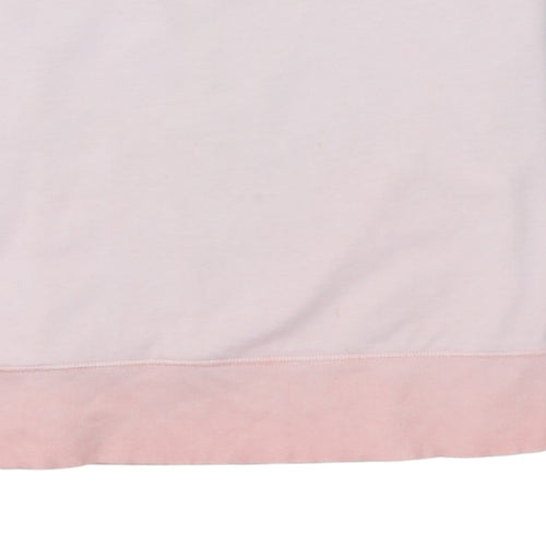 Nike Womens Pink Logo Pullover Sweatshirt Size L Cotton Crew Neck