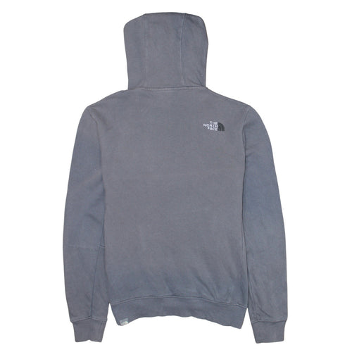 The North Face Men's Grey Pullover Hoodie Size S Cotton Logo Sweatshirt