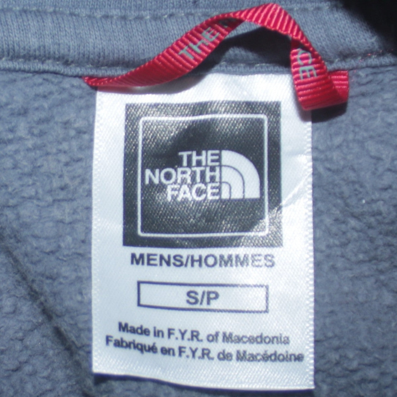 The North Face Men's Grey Pullover Hoodie Size S Cotton Logo Sweatshirt