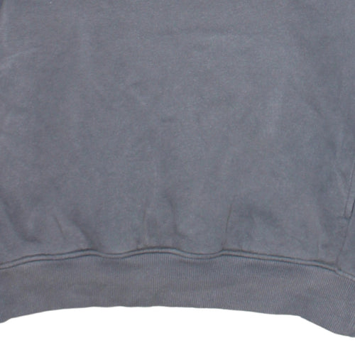The North Face Men's Grey Pullover Hoodie Size S Cotton Logo Sweatshirt