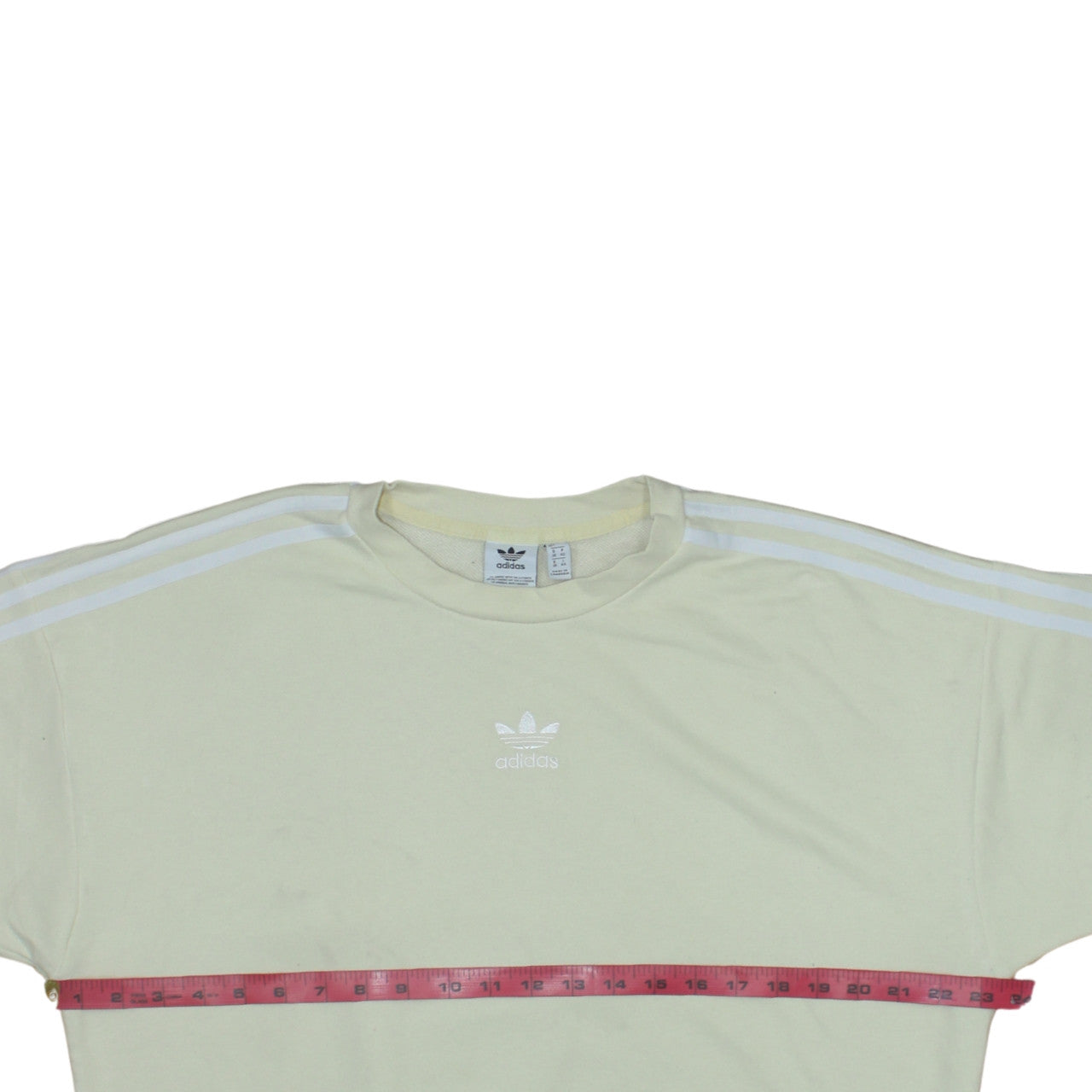 Adidas Women Beige Crew Neck Pullover Sweatshirt UK 12