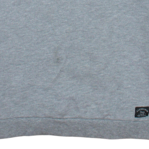 Diesel Mens Grey Blue Long Sleeve Crew Neck Pullover Sweatshirt L