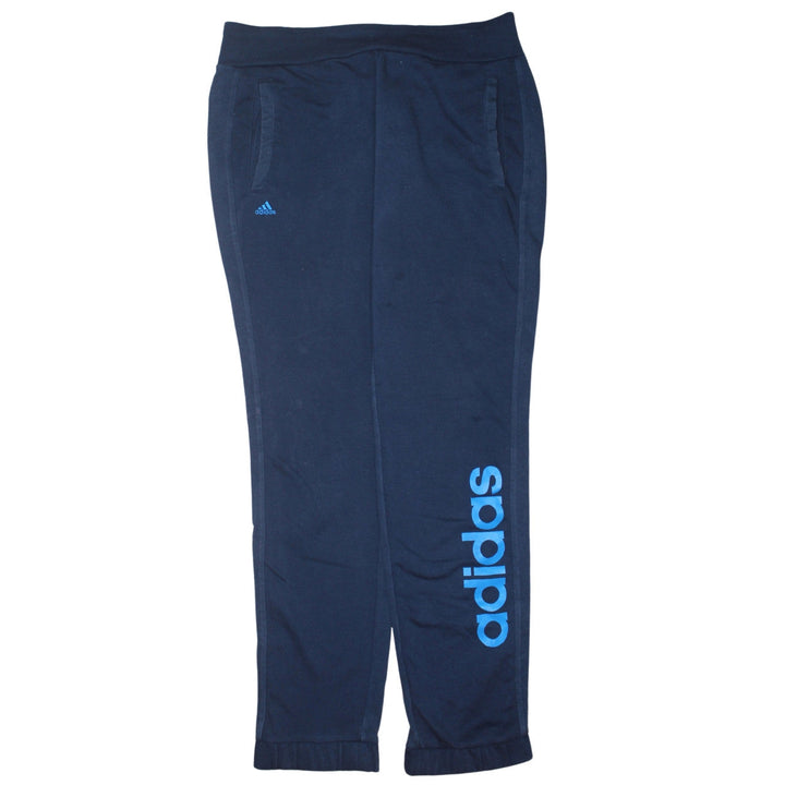 Adidas Women's Blue Track Pants S Regular Fit Sports Joggers