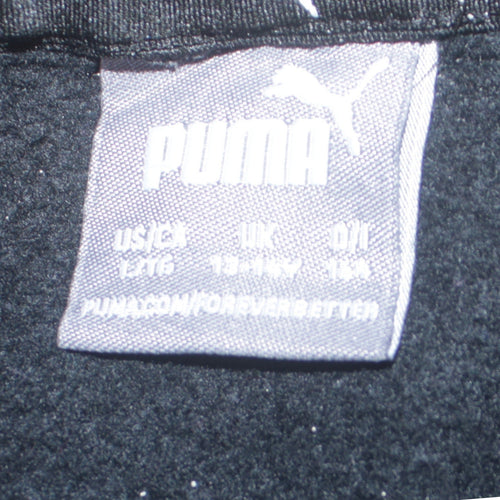 Puma Boys Black Hoodie 13-14 Years Pullover Fleece Sweatshirt