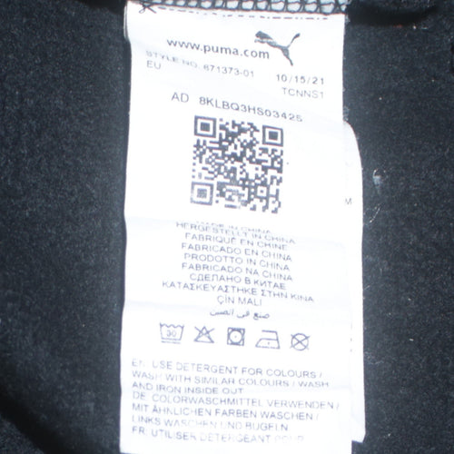 Puma Boys Black Hoodie 13-14 Years Pullover Fleece Sweatshirt